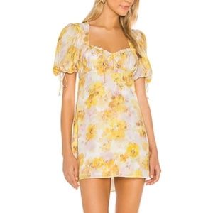 For Love and Lemons ZINNA MINI DRESS IN LEMONADE